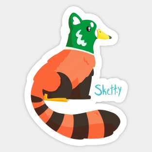 Red Duck Panda Sticker